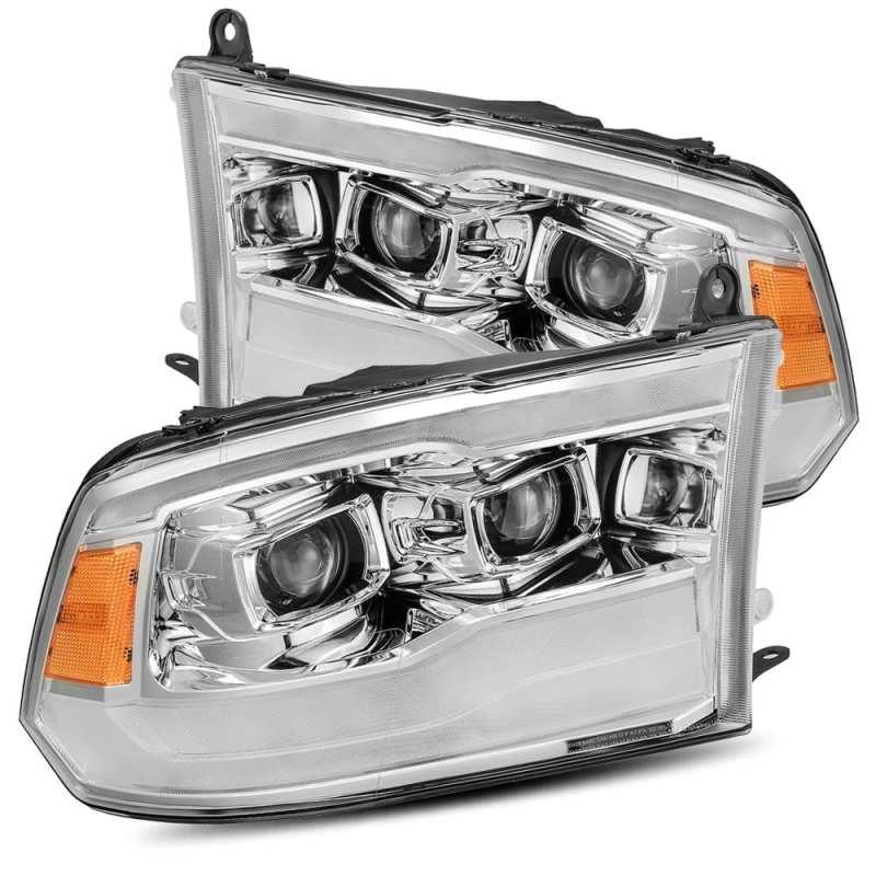 AlphaRex 09-18 Dodge Ram 1500HD PRO-Series Projector Headlights Plank Style Chrome w/Seq Signal/DRL | Too Fast Autoparts | Order Online
