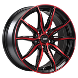 DAI Wheels FRANTIC Gloss Black - Machined Face - Red FaceDW1151510 | Size: 15x6.5 | Bolt Pattern: 5x114.3 | Offset: 38 | Center Bore: 67.1