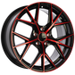 DAI Wheels A-Spec Gloss Black - Machined Face - Red FaceDW1241608 | Size: 16x7.0 | Bolt Pattern: 5x114.3 | Offset: 40 | Center Bore: 67.1