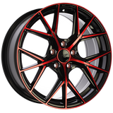 DAI Wheels A-Spec Gloss Black - Machined Face - Red FaceDW1241803 | Size: 18x8.0 | Bolt Pattern: 5x114.3 | Offset: 45 | Center Bore: 67.1