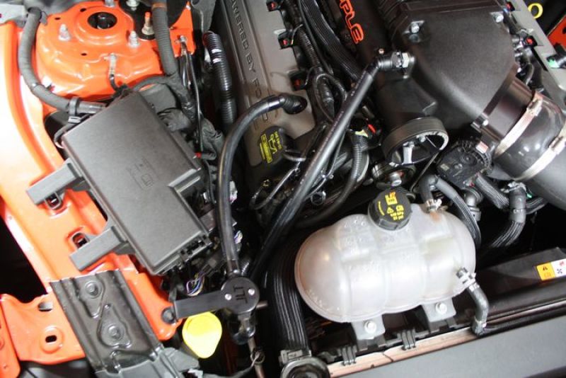 J&L 15-23 Ford Mustang GT/15-20 Ford Mustang GT350 Passenger Side Oil Separator 3.0 - Black Anodized