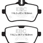EBC 14+ Mercedes-Benz S550 4.7 Twin Turbo Redstuff Rear Brake Pads