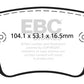 EBC 15-19 Volkswagen GTI 2.0T Redstuff Rear Brake Pads