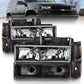 ANZO 88-98 Chevrolet C1500 Crystal Headlights Black | Too Fast Autoparts | Order Online | Canada & USA Shipping