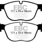 EBC 07-10 BMW X5 3.0 Redstuff Front Brake Pads