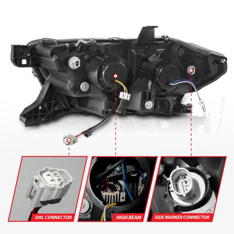 ANZO 16-22 Toyota Tacoma LED Projector Headlights w/ Light Bar Sequential Black Housing w/Initiation | Too Fast Autoparts | Order Online