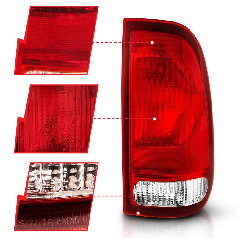 ANZO 1997-2003 Ford F-150 Taillight Red/Clear Lens (OE Replacement) | Too Fast Autoparts | Order Online | Canada & USA Shipping