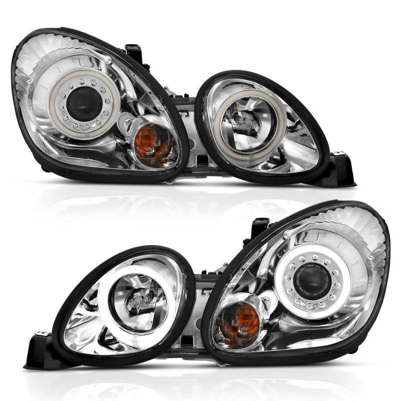 ANZO 1998-2005 Lexus Gs300 Projector Headlights w/ Halo Chrome | Too Fast Autoparts | Order Online | Canada & USA Shipping