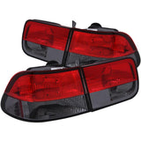 ANZO 1996-2000 Honda Civic Taillights Red/Smoke | Too Fast Autoparts | Order Online | Canada & USA Shipping