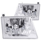 ANZO 1992-2006 Ford Econoline Crystal Headlights Chrome | Too Fast Autoparts | Order Online | Canada & USA Shipping