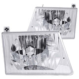 ANZO 1992-2006 Ford Econoline Crystal Headlights Chrome | Too Fast Autoparts | Order Online | Canada & USA Shipping