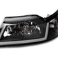 Raxiom 99-04 Ford Mustang Axial Series Headlights w/ LED Bar- Black Housing (Clear Lens)