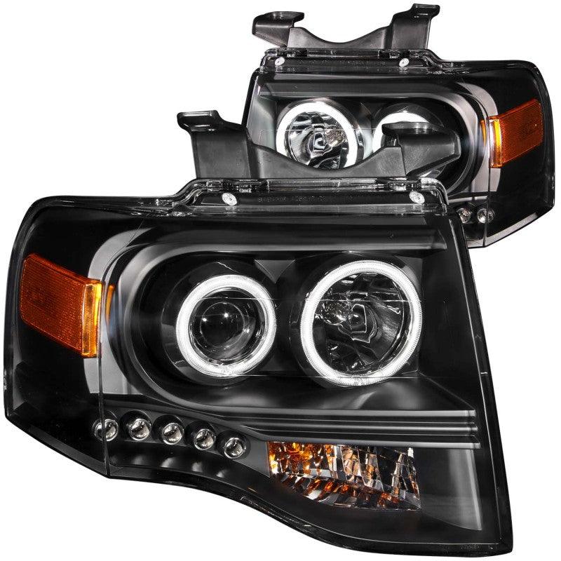 ANZO 2007-2014 Ford Expedition Projector Headlights w/ Halo Black | Too Fast Autoparts | Order Online | Canada & USA Shipping