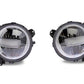 Raxiom 18-23 Jeep Wrangler JL Axial Series 9-In LED Headlights- Black Housing (Clear Lens)