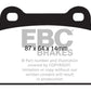 EBC 08-16 Mitsubishi Lancer Evo 10 2.0 Turbo (1 piece rotor) Bluestuff Rear Brake Pads