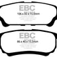 EBC 11-14 Chrysler 200 2.4 Yellowstuff Rear Brake Pads