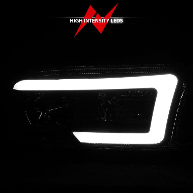 Anzo 99-17 GMC Sierra/Denali Headlights Black Amber (w/C Light Bars) | Too Fast Autoparts | Order Online | Canada & USA Shipping