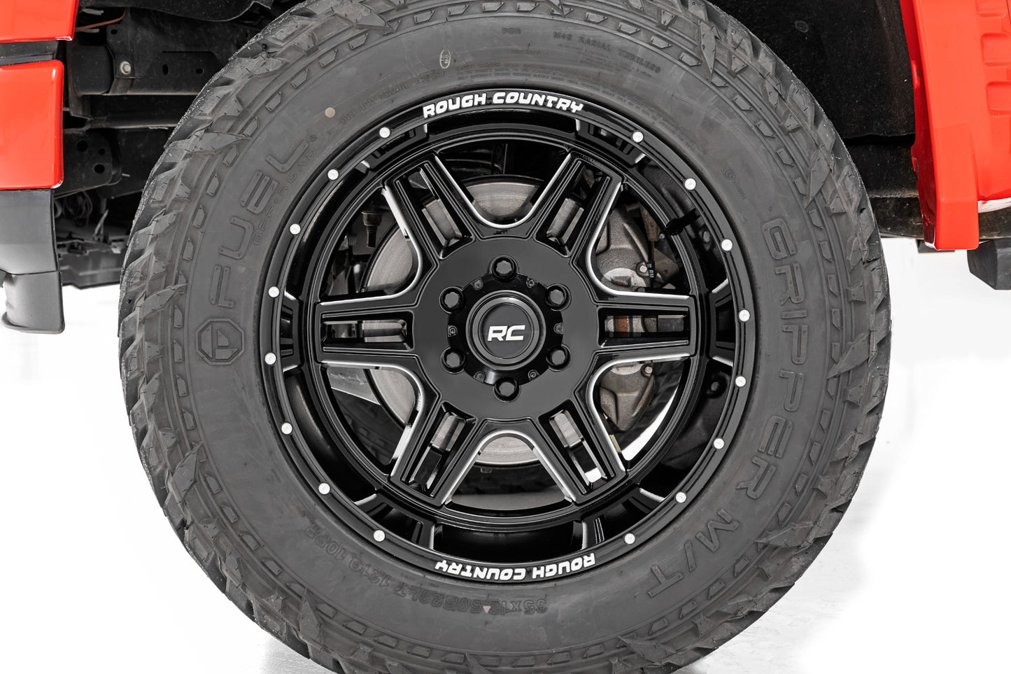 Rough Country 92 Series Wheel | Machined One-Piece | Gloss Black | 22x12| 8x170 | -44mm