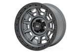 Rough Country 85 Series Wheel | Simulated Beadlock | Gunmetal Gray/Black | 17x9 | 6x135 | -12mm