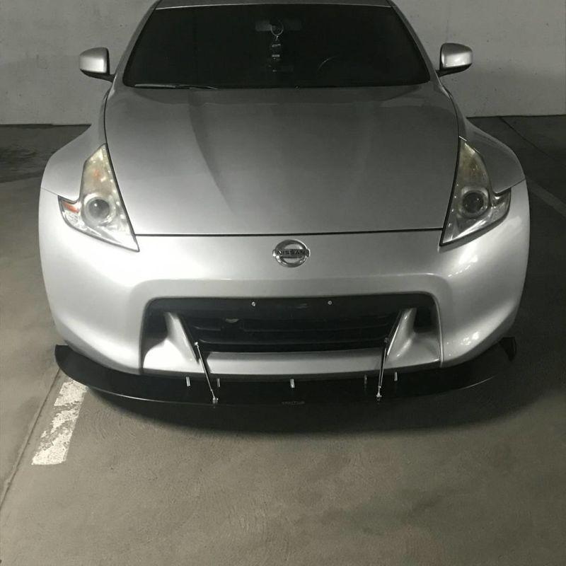 2009+ nissan 370z round version" Front Splitter"