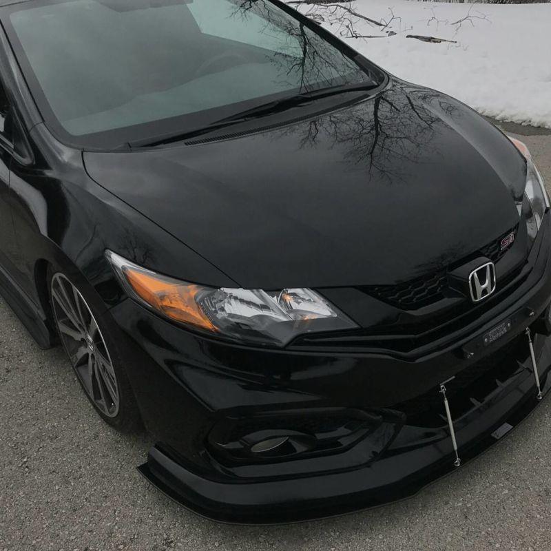 2014-2015 Honda civic coupe Ikon style lip" Front Splitter"  Too Fast Autoparts