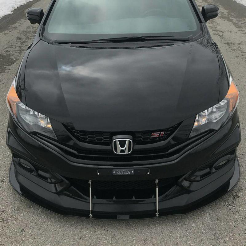 2014-2015 Honda civic coupe Ikon style lip" Front Splitter"  Too Fast Autoparts