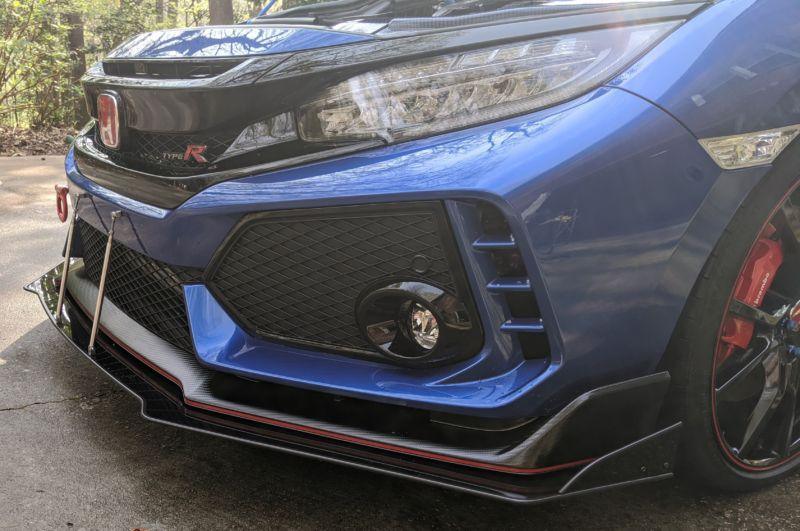 2017+ Honda civic type r lip version 1 Front Splitter Ventus AutoWorks 