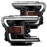 AlphaRex 18-20 Ford F-150 LUXX Style Projector Headlights Alpha Black w/Activation Light/DRL | Too Fast Autoparts | Order Online