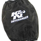 K&N Black Drycharger Round Tapered Air Filter Wrap 5.5in Base ID x 4.5in Top ID x 6.5in H