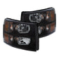 ANZO 2007-2013 Chevrolet Silverado Crystal Headlights Black | Too Fast Autoparts | Order Online | Canada & USA Shipping