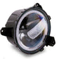 Raxiom 18-23 Jeep Wrangler JL Axial Series 9-In LED Headlights- Black Housing (Clear Lens)