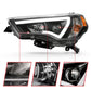 ANZO 14-18 Toyota 4 Runner Plank Style Projector Headlights Black w/ Amber | Too Fast Autoparts | Order Online