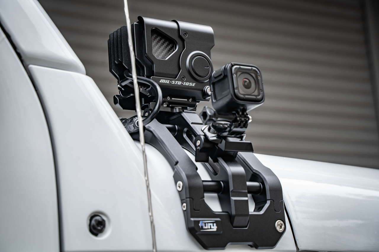 FuryGravity JL/JT A-PILLAR LIGHTING & GO-Pro MODULE - Hood Mounts - DW-JW-FG-4422-07