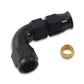 Vibrant 90 Deg 5/16in Tube to Female -6AN Adapter (w/ Olive Inserts)