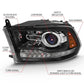 ANZO 2009-2018 Dodge Ram 1500 Projector Plank Style Switchback H.L Halo Black Amber (OE Style) | Too Fast Autoparts | Order Online | Canada & USA Shipping