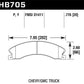Hawk Chevy/GMC Express/Silverado/Savana/Sierra 15/25/35/4500 Super Duty Rear Street Brake Pads