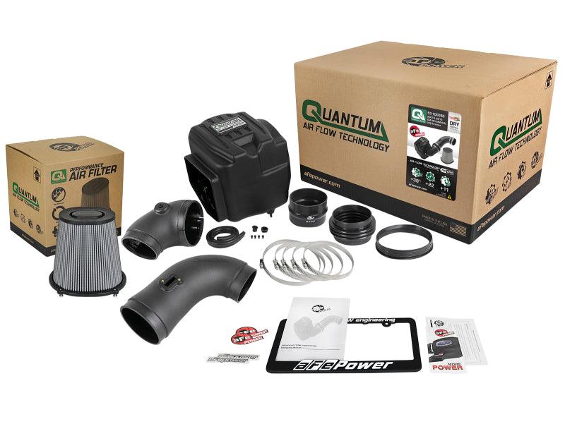 aFe Quantum Pro DRY S Cold Air Intake System 08-10 GM/Chevy Duramax V8-6.6L LMM - Dry | Too Fast Autoparts | Order Online