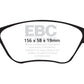 EBC 98-05 Volvo C70 2.3 Turbo T5 (16in Wheels) Redstuff Front Brake Pads