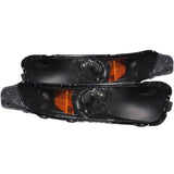 ANZO 2005-2009 Ford Mustang Euro Parking Lights Black w/ Amber Reflector | Too Fast Autoparts | Order Online | Canada & USA Shipping