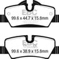 EBC 14+ Mini Hardtop 1.5 Turbo Cooper Ultimax2 Rear Brake Pads