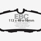 EBC 10-14 Ford Mustang 3.7 Redstuff Rear Brake Pads
