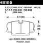 Hawk BMW 3 Series / Mercedes Benz 190 Series / Saab 900/9000 DTC-60 Race Front Brake Pads