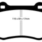 EBC 92-00 Dodge Viper 8.0 Yellowstuff Front Brake Pads