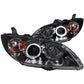 ANZO 2004-2008 Mazda 3 Projector Headlights w/ Halo Black (CCFL) | Too Fast Autoparts | Order Online | Canada & USA Shipping