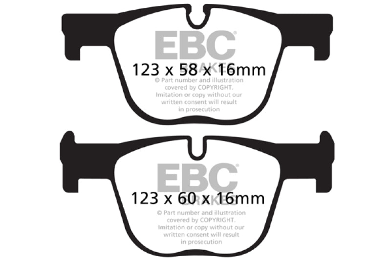 EBC 12+ BMW 335 3.0 Turbo (F30) Plaquettes De Frein Arrière Redstuff