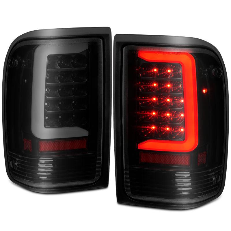 ANZO 1993-1997 Ford  Ranger LED Tail Lights w/ Light Bar Black Housing Clear Lens | Too Fast Autoparts | Order Online | Canada & USA Shipping
