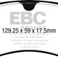EBC 2018+ Audi A4 Allroad Quattro 2.0L Turbo Ultimax2 Rear Brake Pads