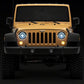 Raxiom 07-18 Jeep Wrangler JK Axial Series 7-In Dragon Eye LED Headlights- Blk Housing (Clear Lens)