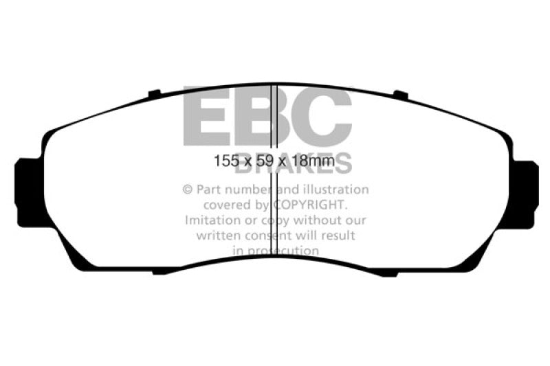 Plaquettes de frein avant EBC 07-11 Honda CR-V 2.4 Greenstuff