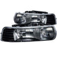 ANZO 1999-2002 Chevrolet Silverado 1500 Crystal Headlights Black | Too Fast Autoparts | Order Online | Canada & USA Shipping